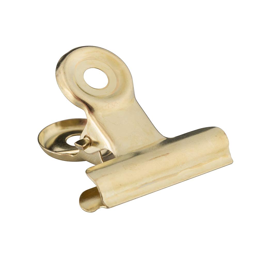 JAM PAPER Metal Bulldog Clips - Medium - 31mm - Gold - 15/Pack