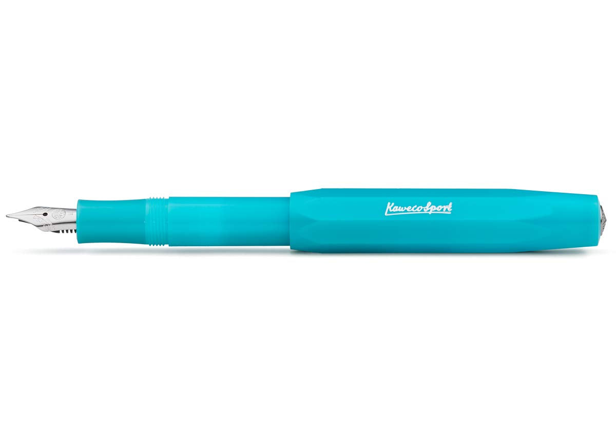 Kaweco FROSTED SPORT Fountain Pen Light Blueberry I Premium Fountain Pen for Ink Cartridges I