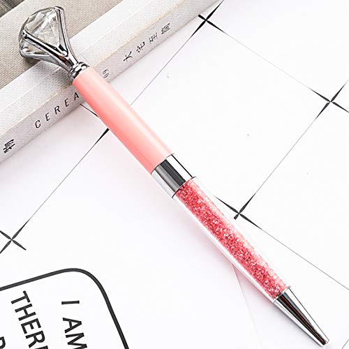 U Scinan 3Pcs Big Diamond Pen Crystal Metal Ballpoint Pens 0.5mm Black Ink Advertising Gif Pen