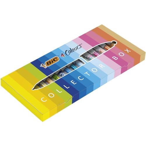 BIC 4 Colours Special Collection of 15 Ball Pens Medium Points (1.00 mm) and Wide Point (1.6 mm)