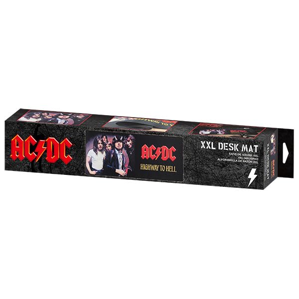 SUBSONIC AC/DC Mouse Pad XXL 35x15 in – Gaming Desk Mat Extra Large