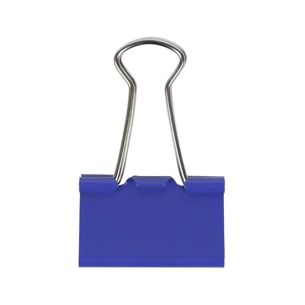 JAM PAPER Colorful Binder Clips - Medium - 1 1/4 Inch (32 mm) - Purple Binderclips - 15/Pack