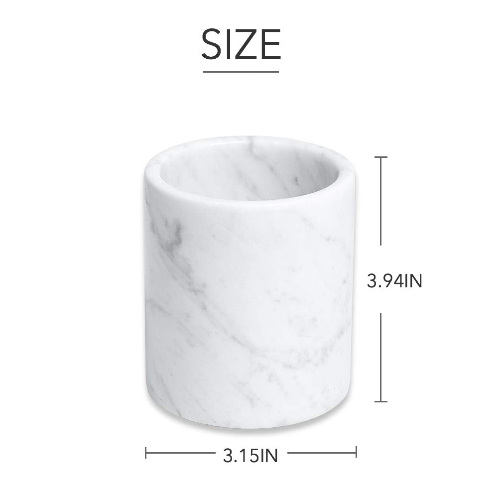 Marble Pencil Pen Holder Stand for Desk Office Organizer Makeup Brush Cup