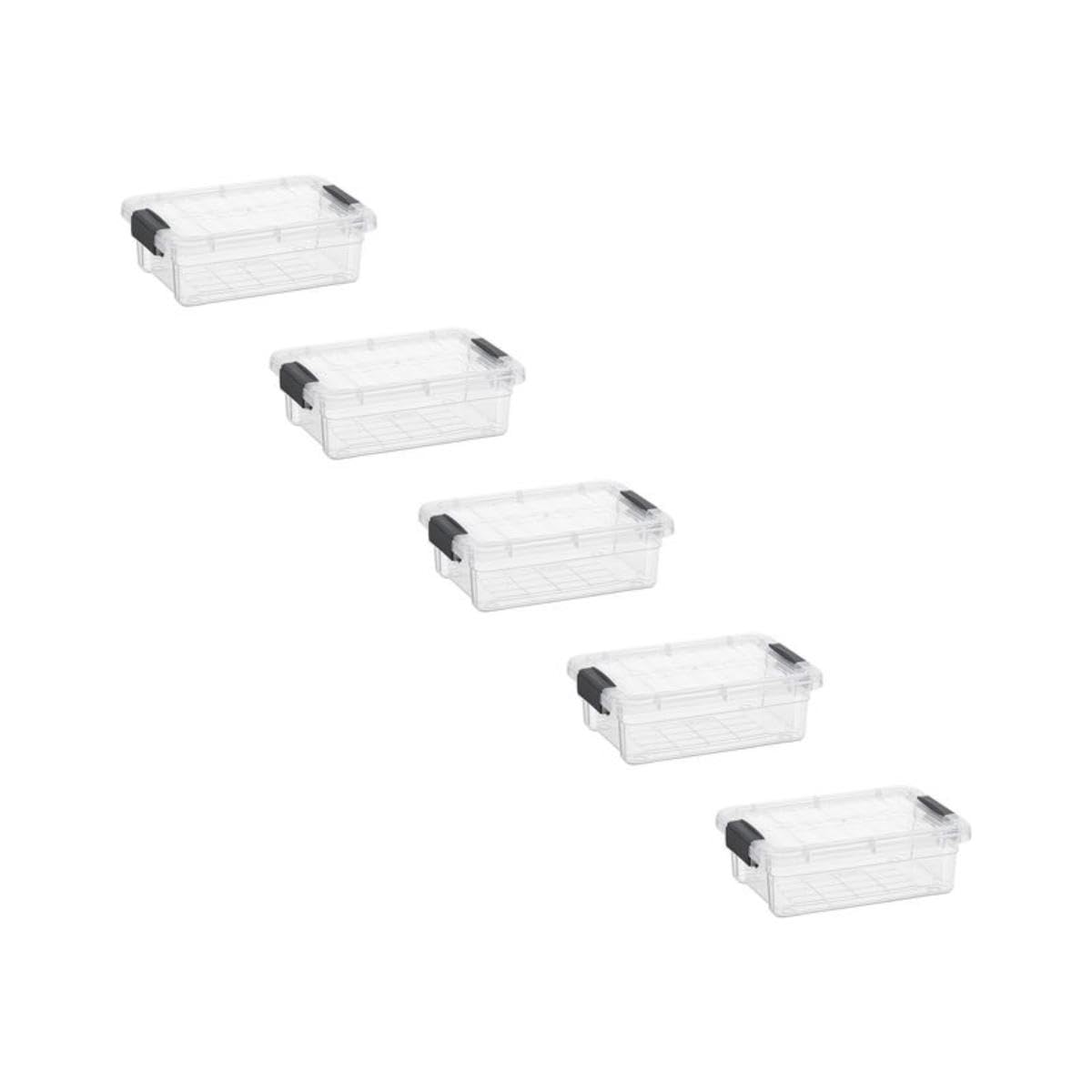 Superio 0.7 Quart Mini Clear Plastic Storage Container with Lid, Stackable Small Organizer Box for