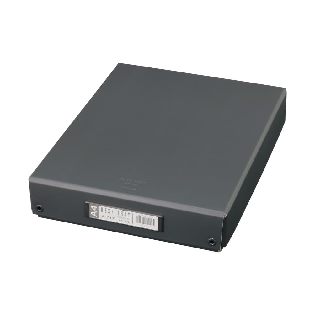 Lihit Lab A717 Desk Tray, Tool Box, Document Storage, A4, Black