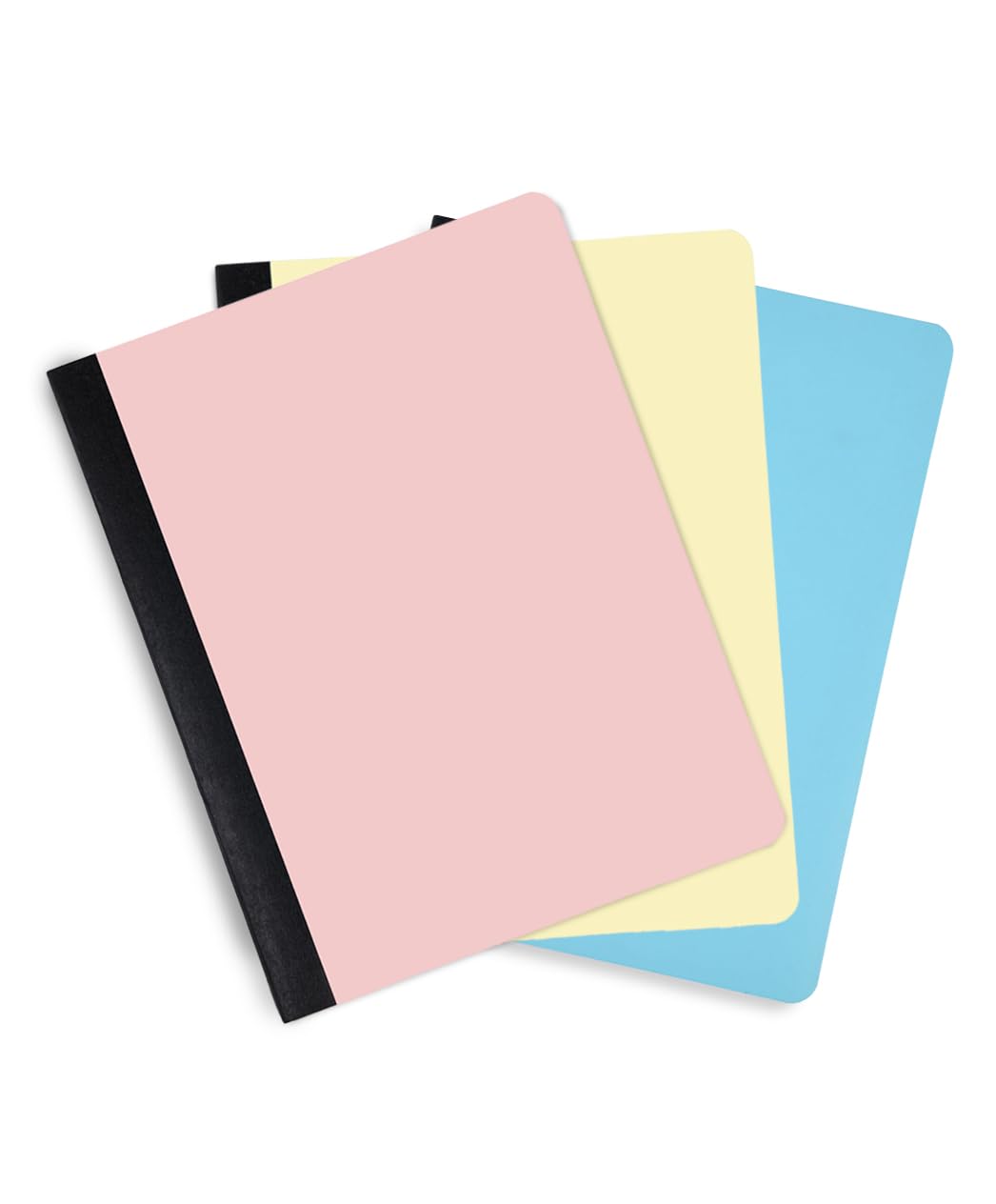 Mintra Office Poly Composition Book (3 Pack, Artic Ice, Sun Yellow, Spring Pink) - durable flexible