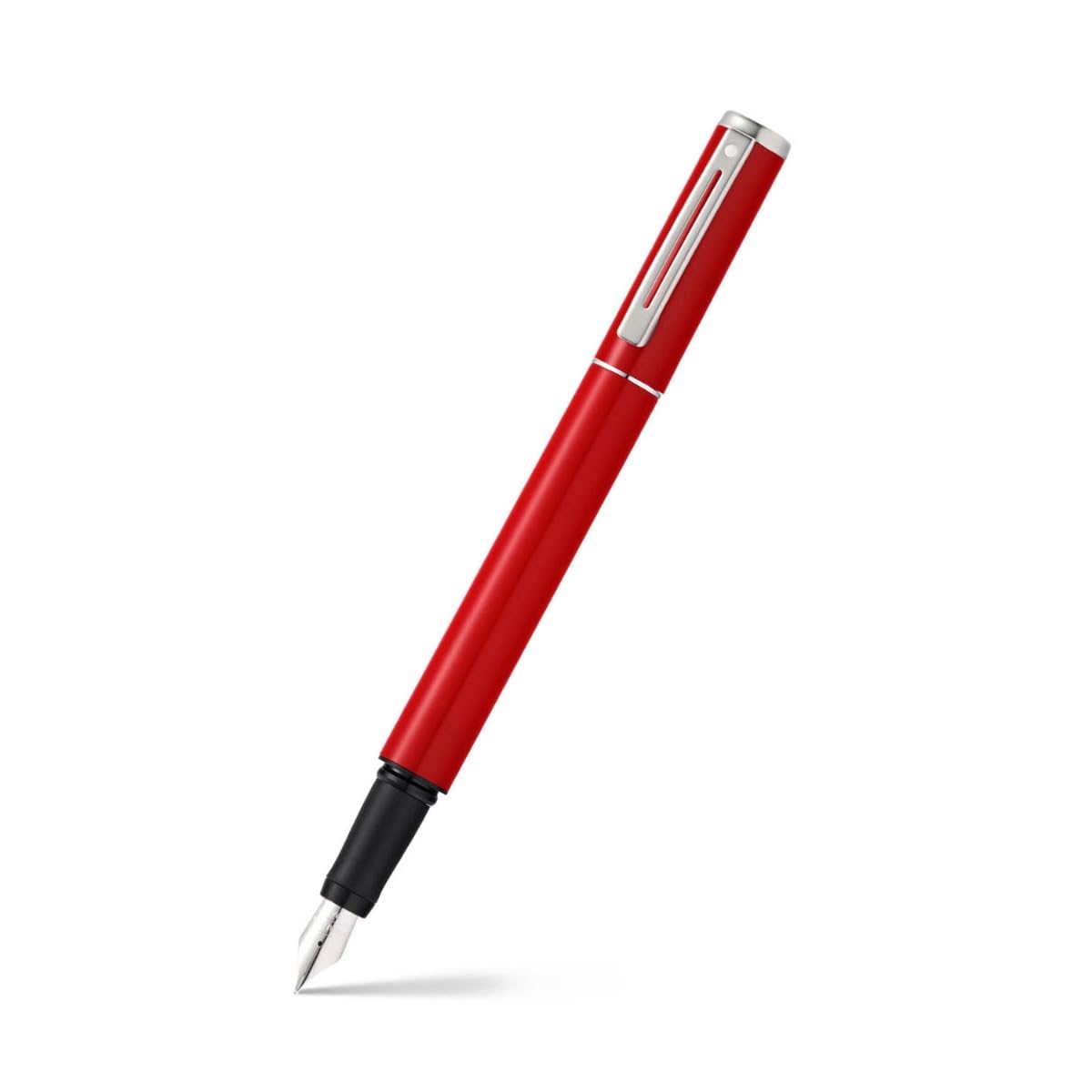 Sheaffer Pop Glossy Red Fountain Pen with Chrome Trim and Medium Nib