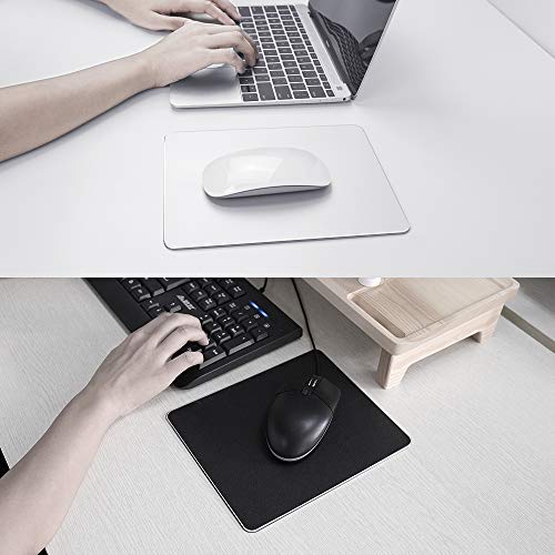 Hard Metal Silver Aluminum Mouse Pad Mat Ultra Thin Big XL Double Side Design Mouse Mat Waterproof