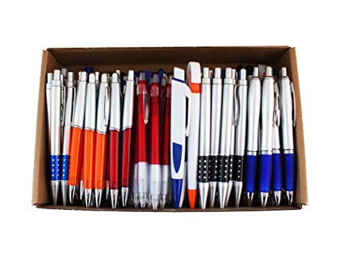 SKKSTATIONERY 100 Pcs Wholesale Ballpoint Pens, Assorted Ballpoint Pens, Retractable, For office