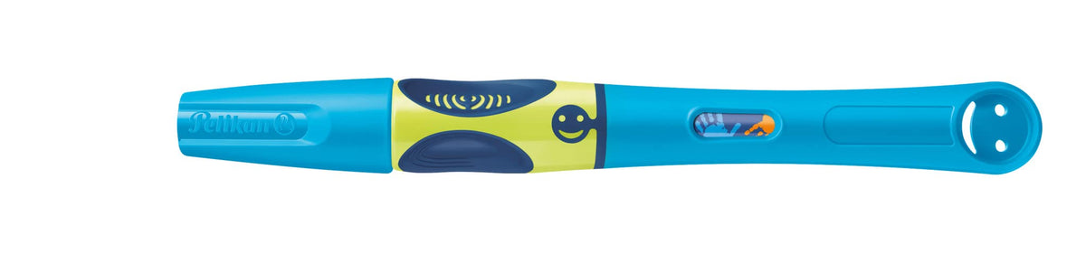 Pelikan Griffix Learner's Fountain Pen for Right-Handed Users, Neon Fresh Blue, Pack of 1 on
