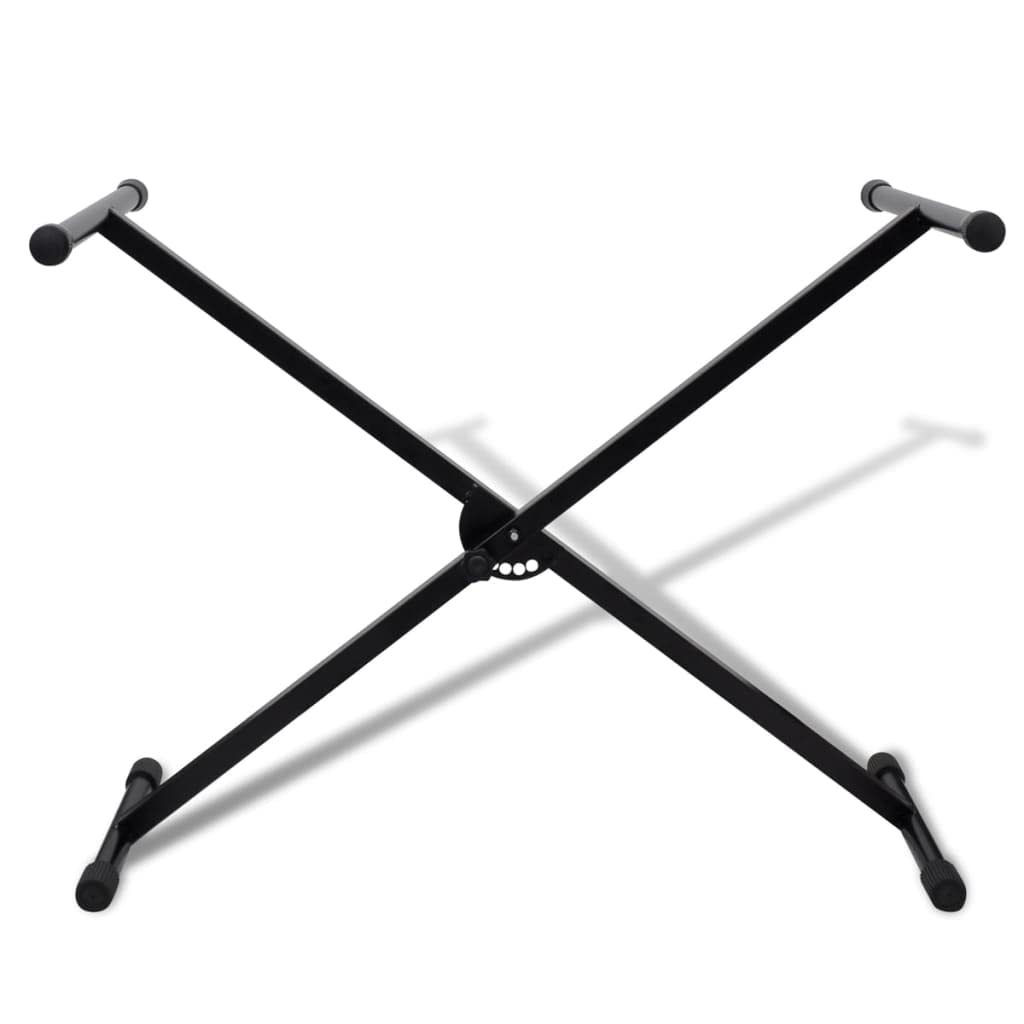 vidaXL Keyboard Stand and Stool Set Adjustable Height Piano Bench Padded Seat