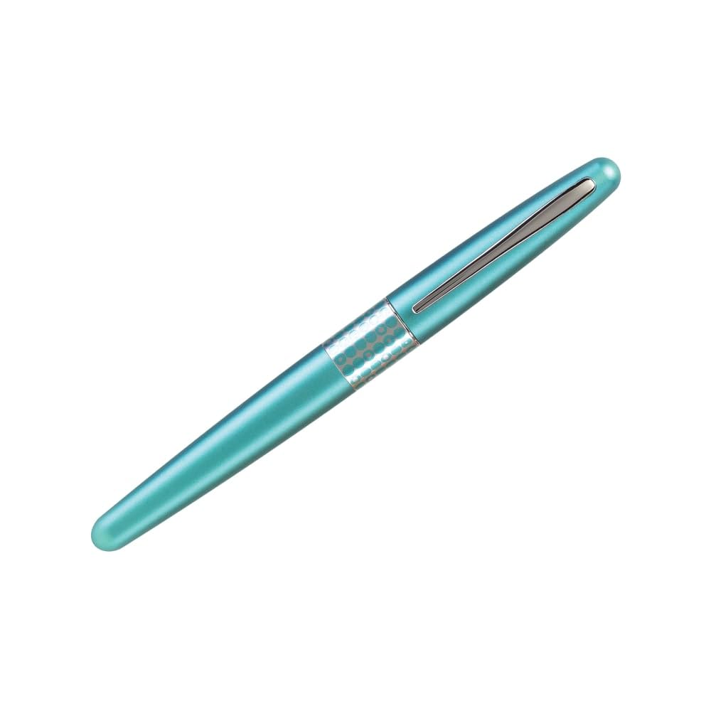 PILOT MR Retro Pop Collection Fountain Pen in Gift Box, Turquoise Barrel with Dots Accent, Fine