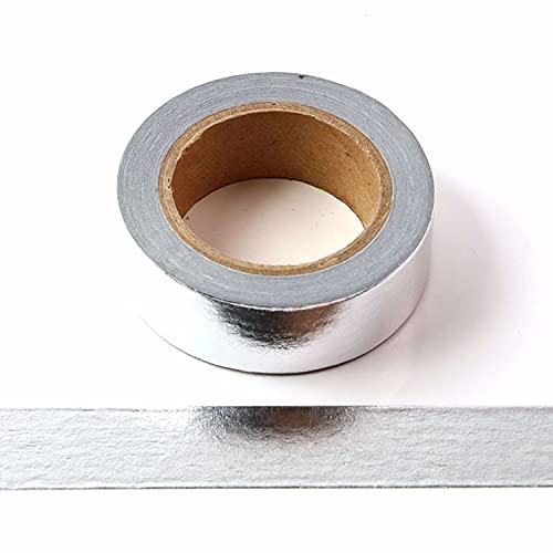 CIAJIE Solid Foil Washi Tape, Decorative Self Adhesive Masking washi Tape,Graphic Art Tape,Washi