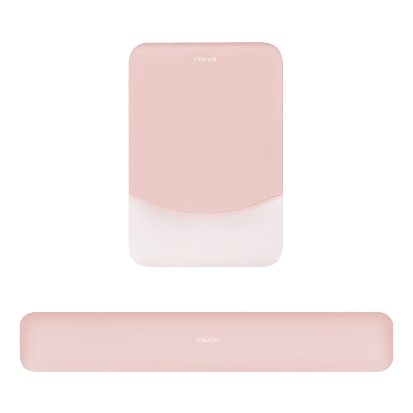 MOSISO Wrist Rest Support Mouse Pad & Keyboard Set, Baby Pink