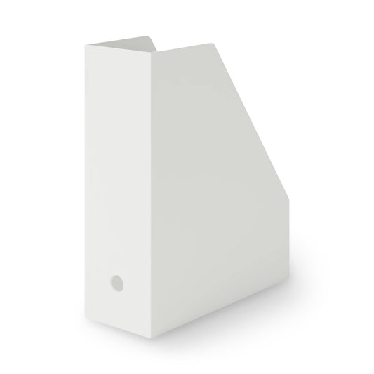 無印良品 MUJI 83904340 Standing File Box with Recycled Polypropylene, White Gray, Approx. Width 3.9 x