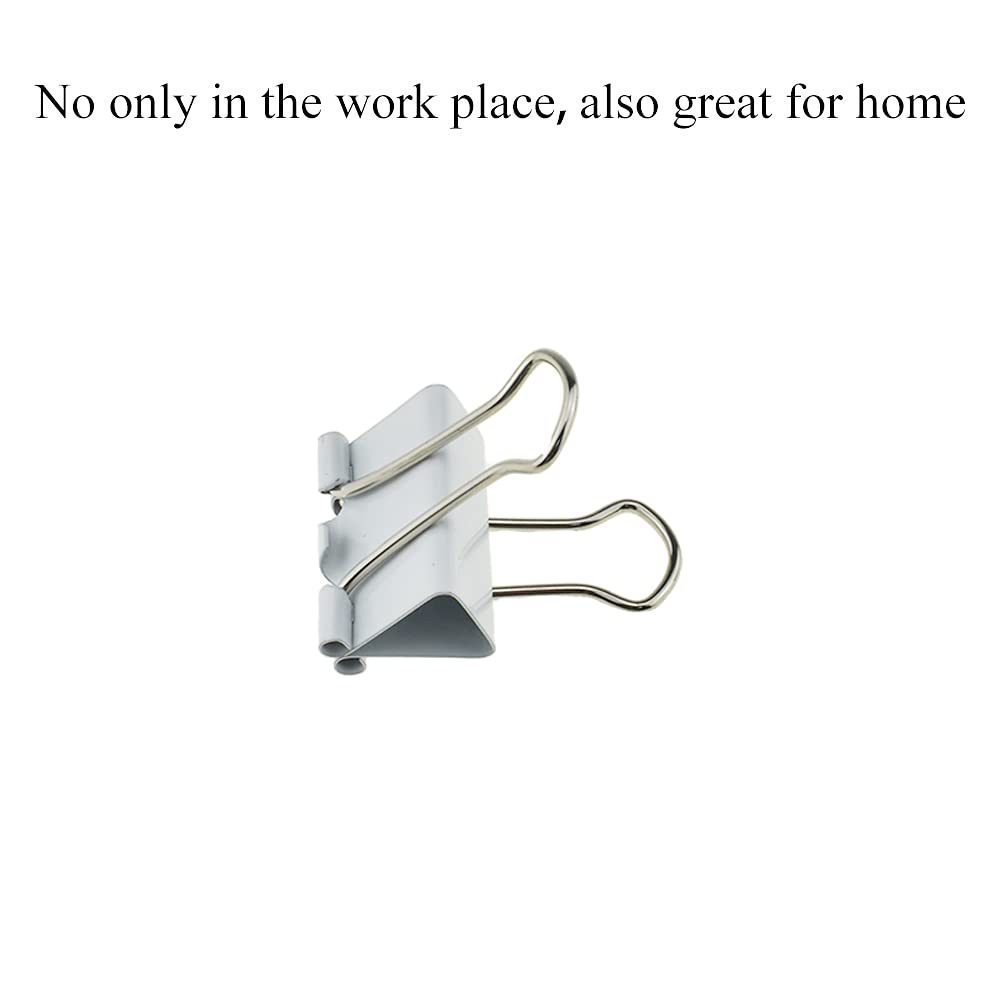HAHIYO Binder Clips Paper Clamps Spring Steel Sturdy Small 0.75 inches Width 0.2 Inch Capacity No