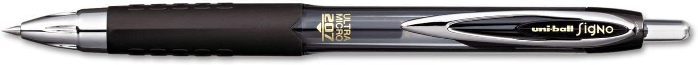 Advantage Gifts Signo 207 Roller Ball Retractable Gel Pens, Medium Point (0.7mm), Black Blue And
