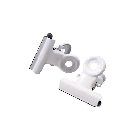 Coideal Small Bulldog Paper Clips White, 30 Pack 0.87 Inch Metal Mini Binder Bull Clips Money