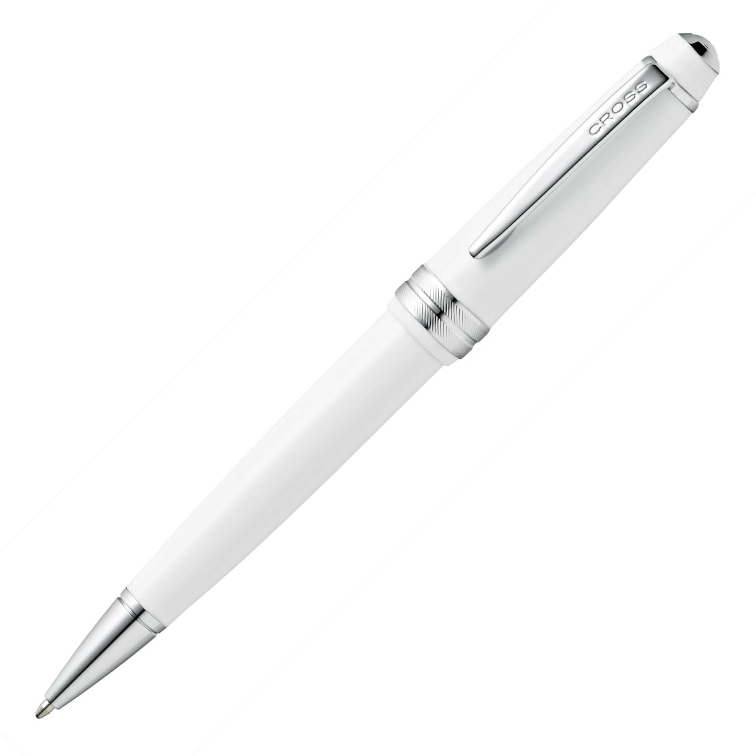 Cross Bailey Light White Ballpoint Pen, Medium Point, Black Ink