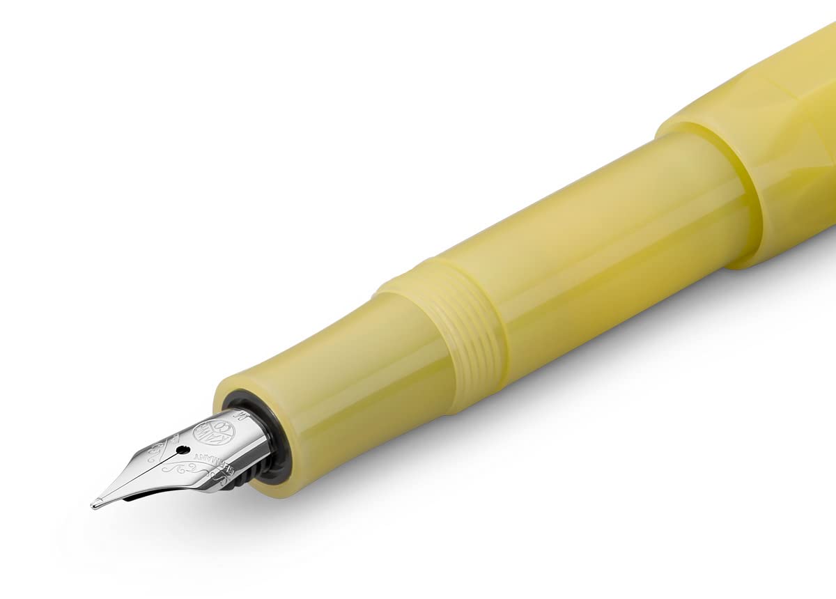 Kaweco Frosted Sport Fountain Pen - Sweet Banana, Broad