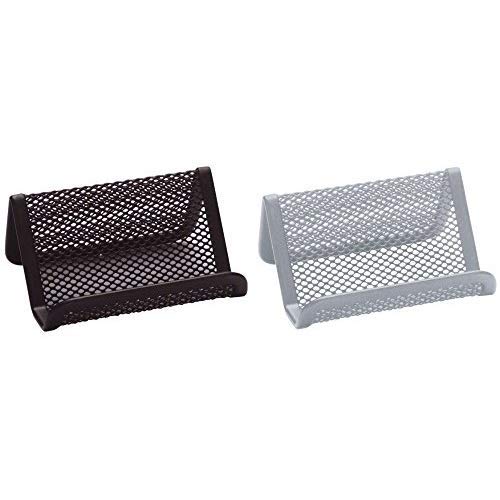 Business Card Rack Q-CONNECT Metal Black/Small Office Accessories/Type-Desktop/Kind-for Business