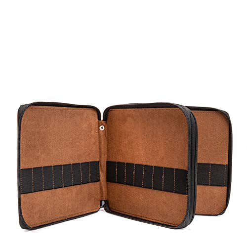 Speedball Art Products Genuine Leather Storage Case for Pencils, Markers, Pens and Art Supplies