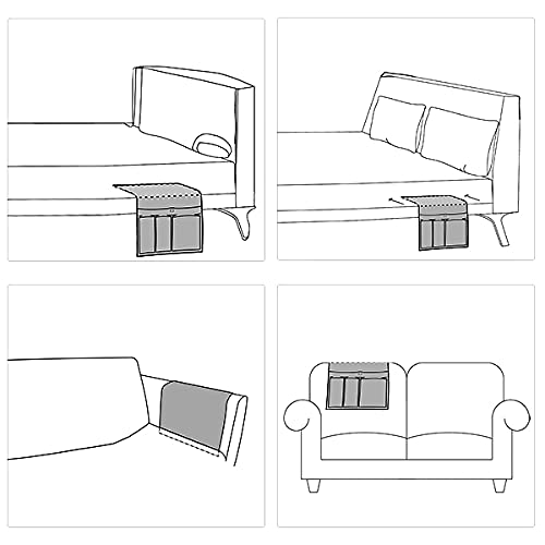 HAOMAIJIA Sofa Armrest Organizer, Remote Control Holder for Recliner Couch
