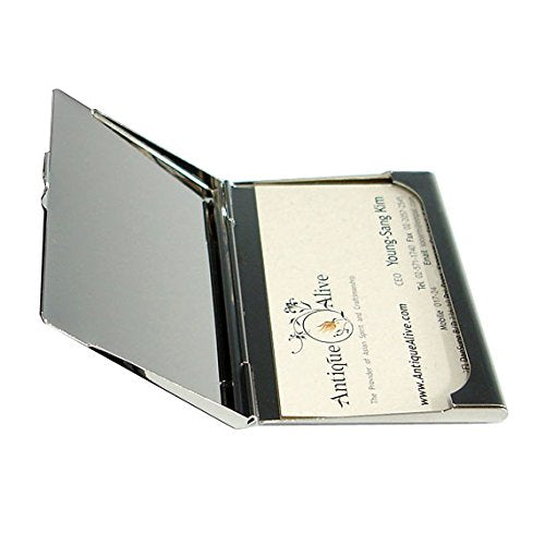 Antique Alive Mother of Pearl Portrait of Korean Beauty RFID Blocking Protection Business Credit