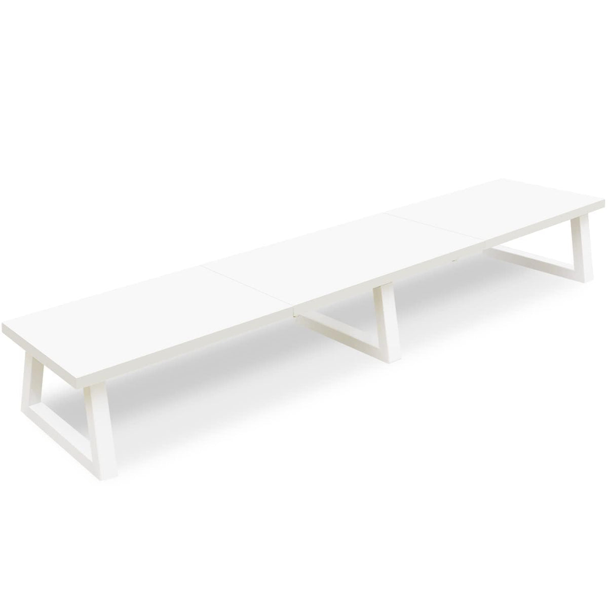 TEAMIX 42 inch Dual Monitor Riser White, Desk Organizer Stand for TV Laptop