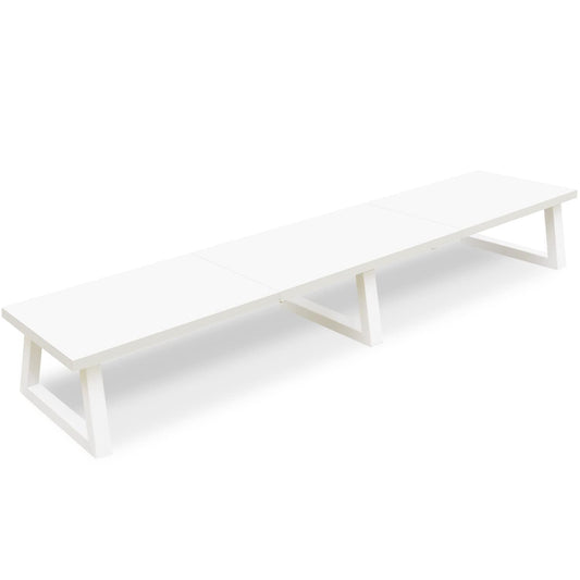 TEAMIX 42 inch Dual Monitor Riser White, Desk Organizer Stand for TV Laptop