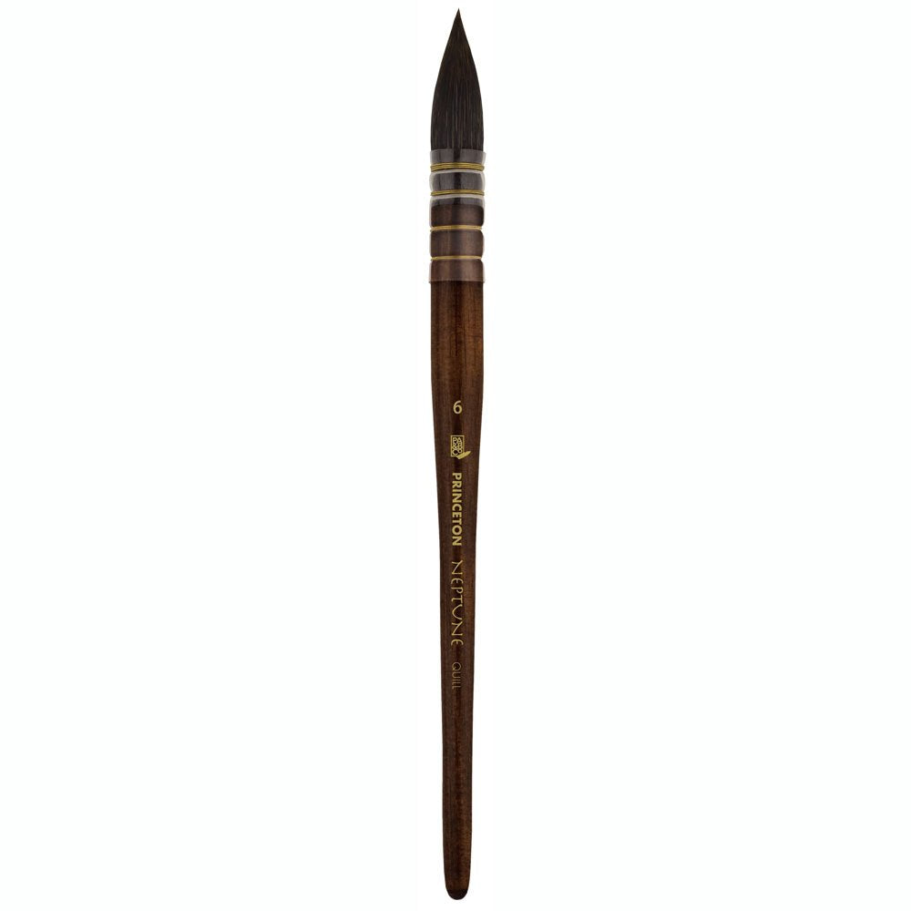 Princeton Artist Brush, Neptune Series 4750, Synthetic Squirrel Watercolor Paint Brush, Quill, Size