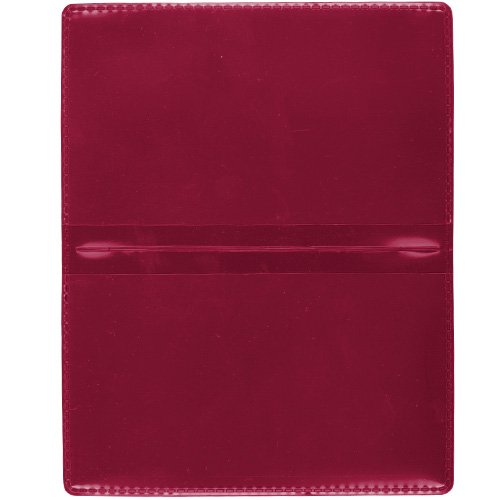 StoreSMART - Metallic Maroon Folding Business Card Holders - 25 Pack - Polypropylene Plastic