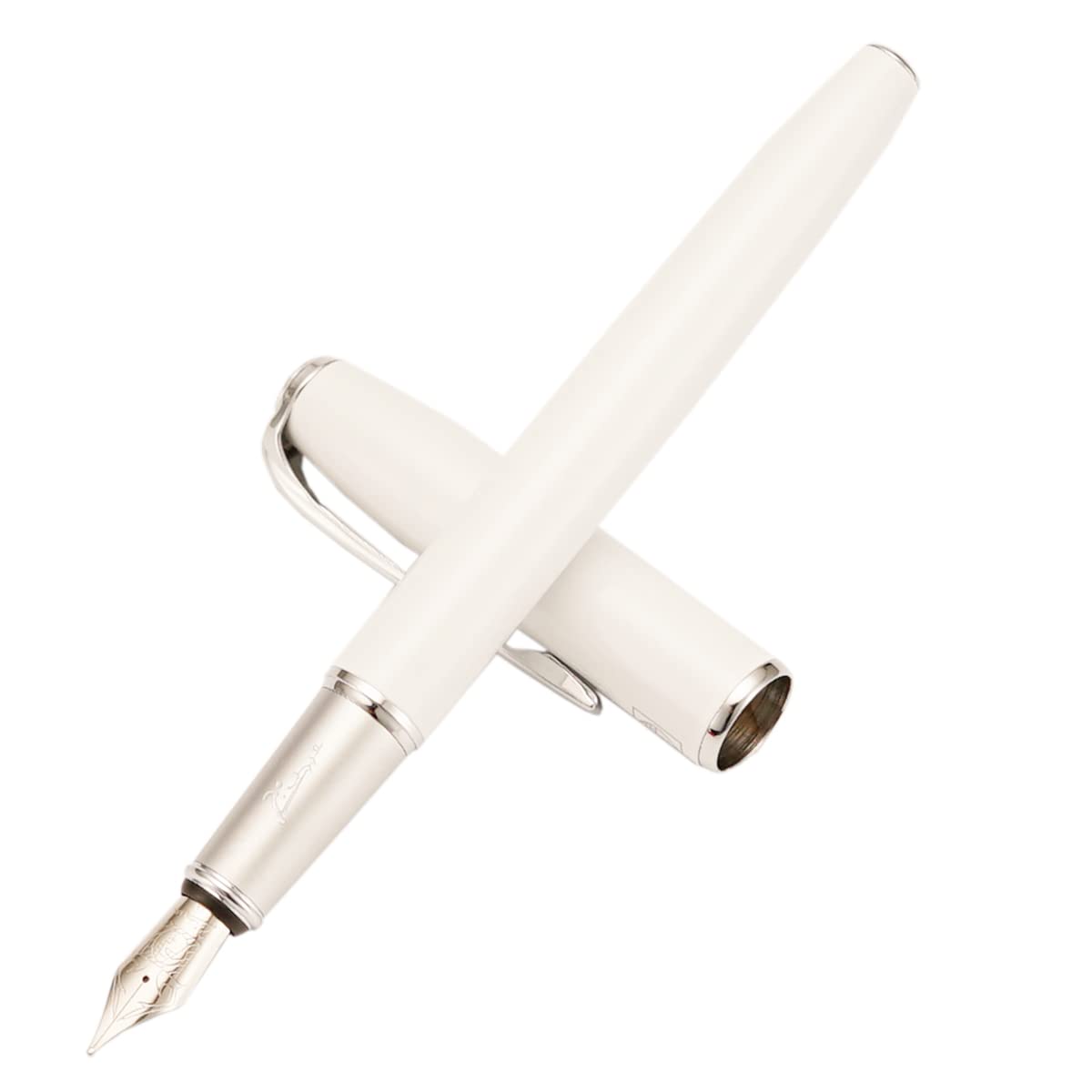 erofa Picasso 916 White Fountain Pen with Gift Box Writing Pen Set Medium Nib 0.7mm for Office