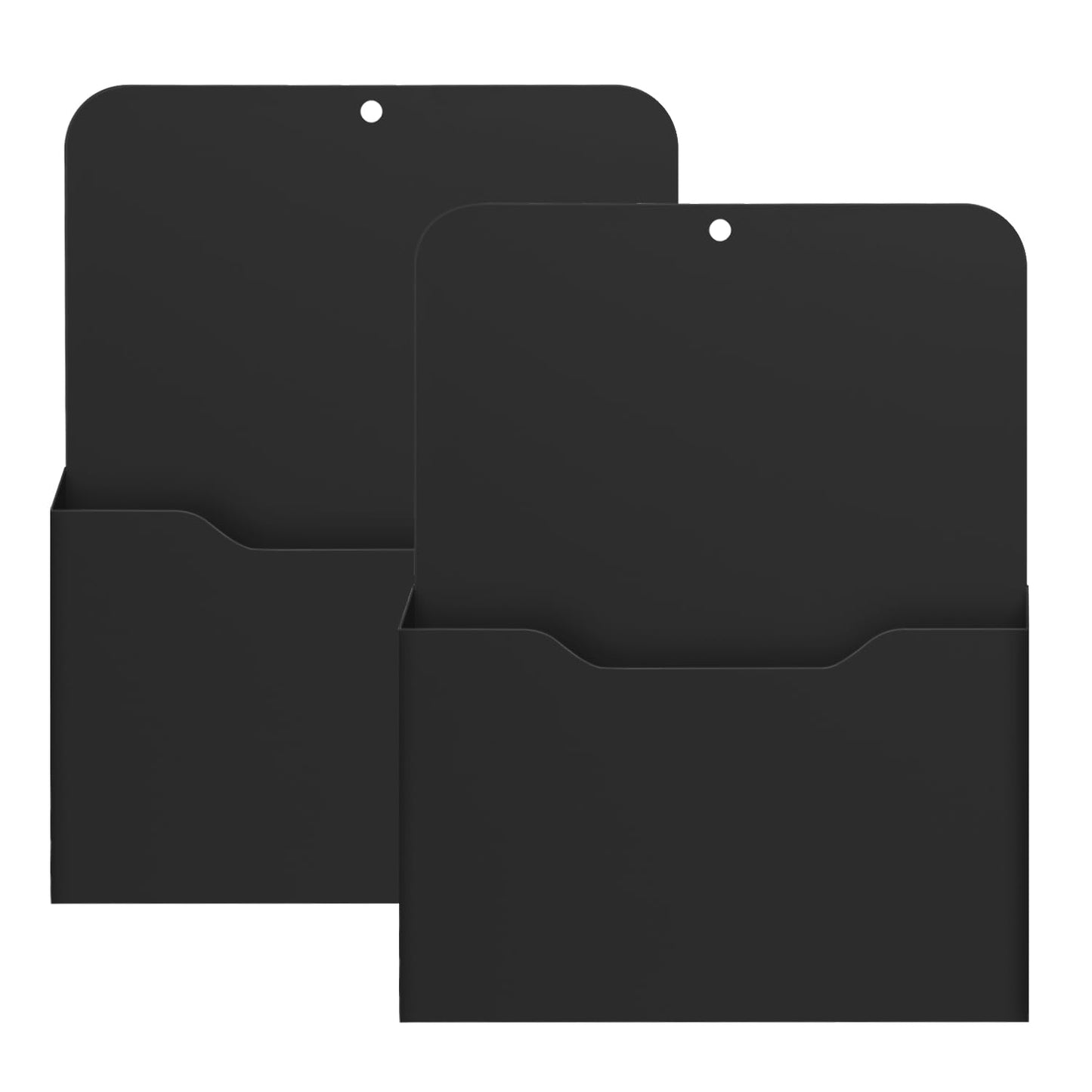 MoKo Magnetic File Holder, A4 Magnetic Pen Holder, 2-Pack, Black