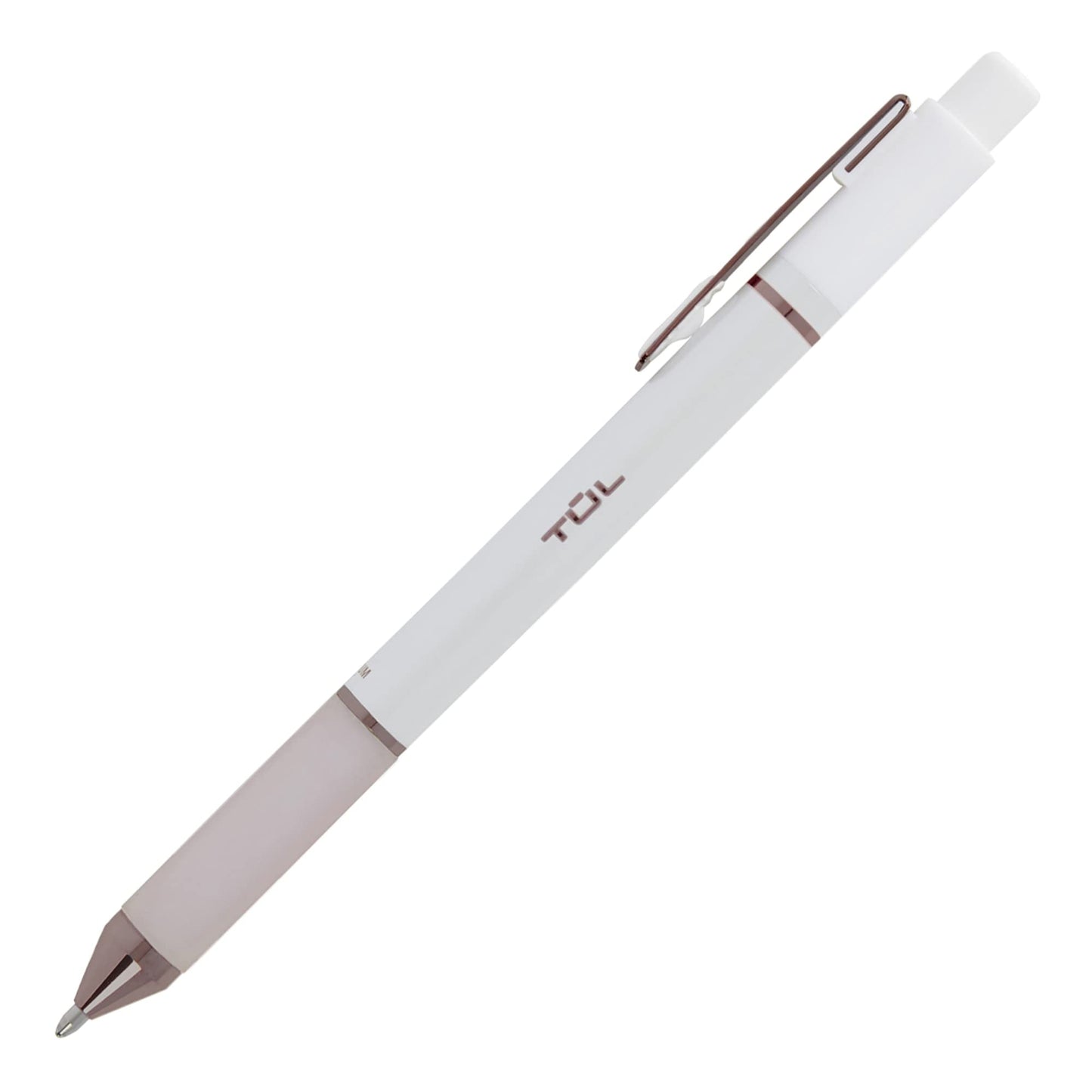 TUL® GL Series Retractable Gel Pens, Medium Point, 0.7 mm, Pearl White Barrel, Blue Ink, Pack Of 12