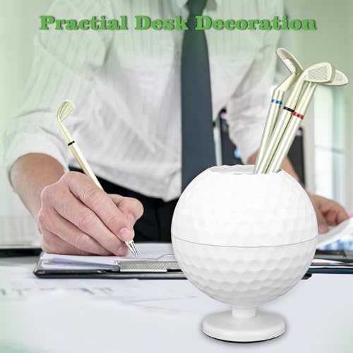 Keenso Ball Pen Set, Model Pen Holder with 3 PCS Ballpoint Pens, Personalized Desktop Mini Ball Pen