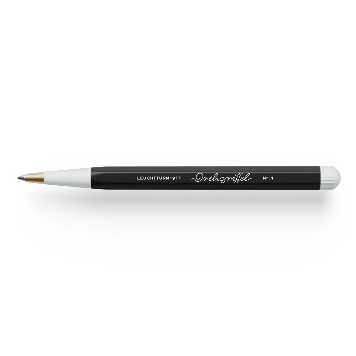 LEUCHTTURM1917 - Drehgriffel Writing Pen (Black) - Ballpoint Pen with Royal Blue Ink Included