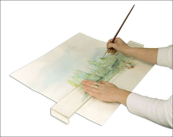 Creative Mark Artist Leaning Bridge - 18 Inches Clear Acrylic Wrist Rest - Steady Hand Drawing