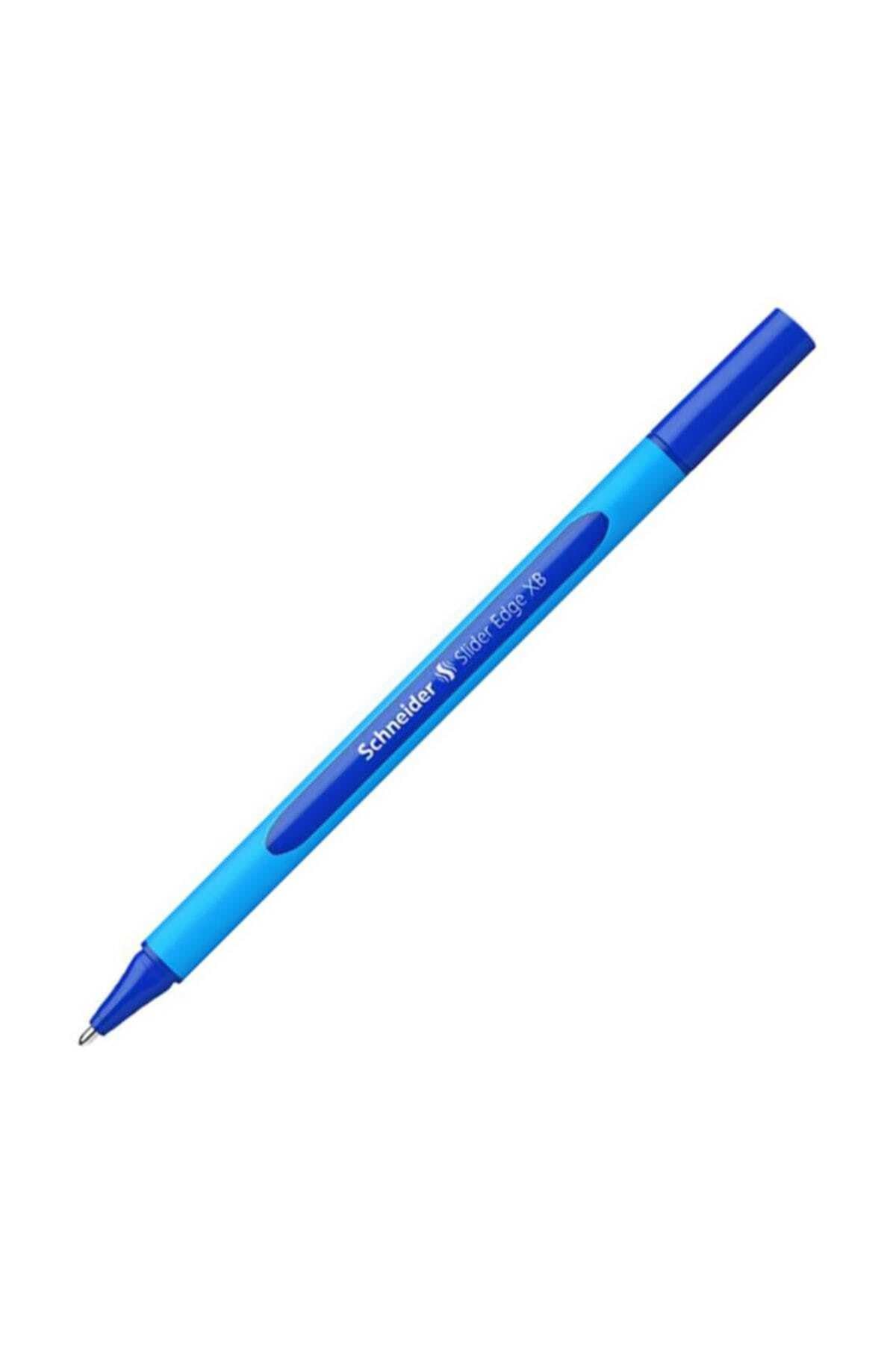 Schneider Slider Edge XB (Extra Broad) Ballpoint Pen, 1.4 mm, Light Blue Barrel, Blue Ink, Box of