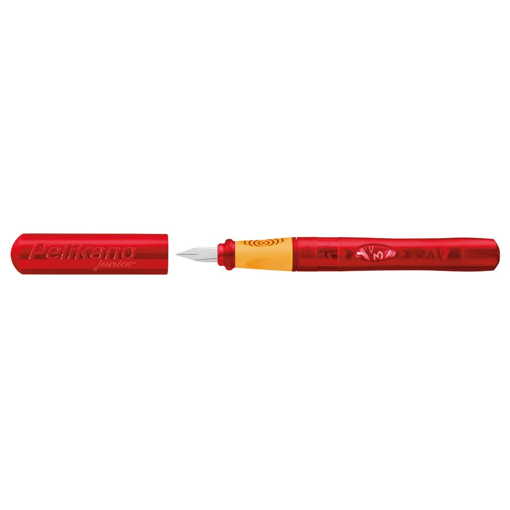 Pelikan Pelikano Jr. Fountain Pen, Left-Handed, Medium Nib, Red, 1 Pen, 940924