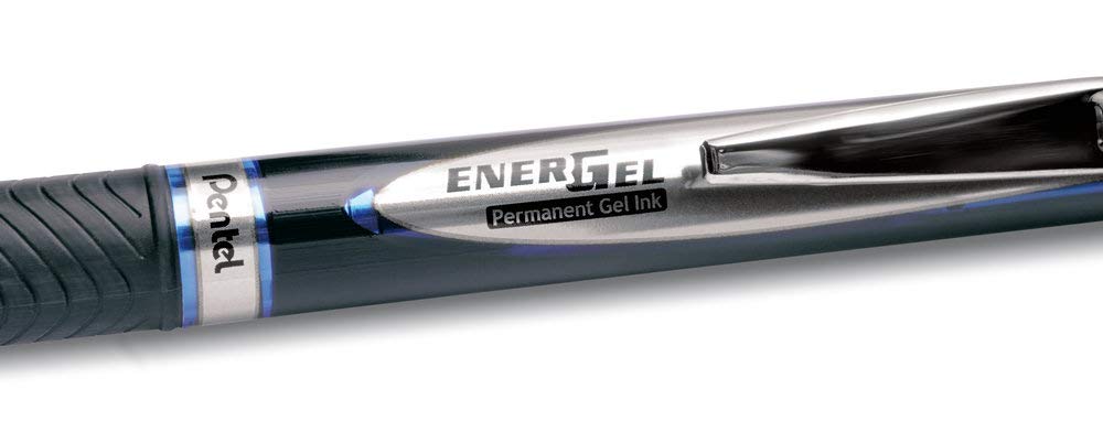 Pentel ENER-GEL Pro Permanent Gel Pen, (0.7mm) Medium Line, Violet Ink, Box of 12 (BLP77-V)