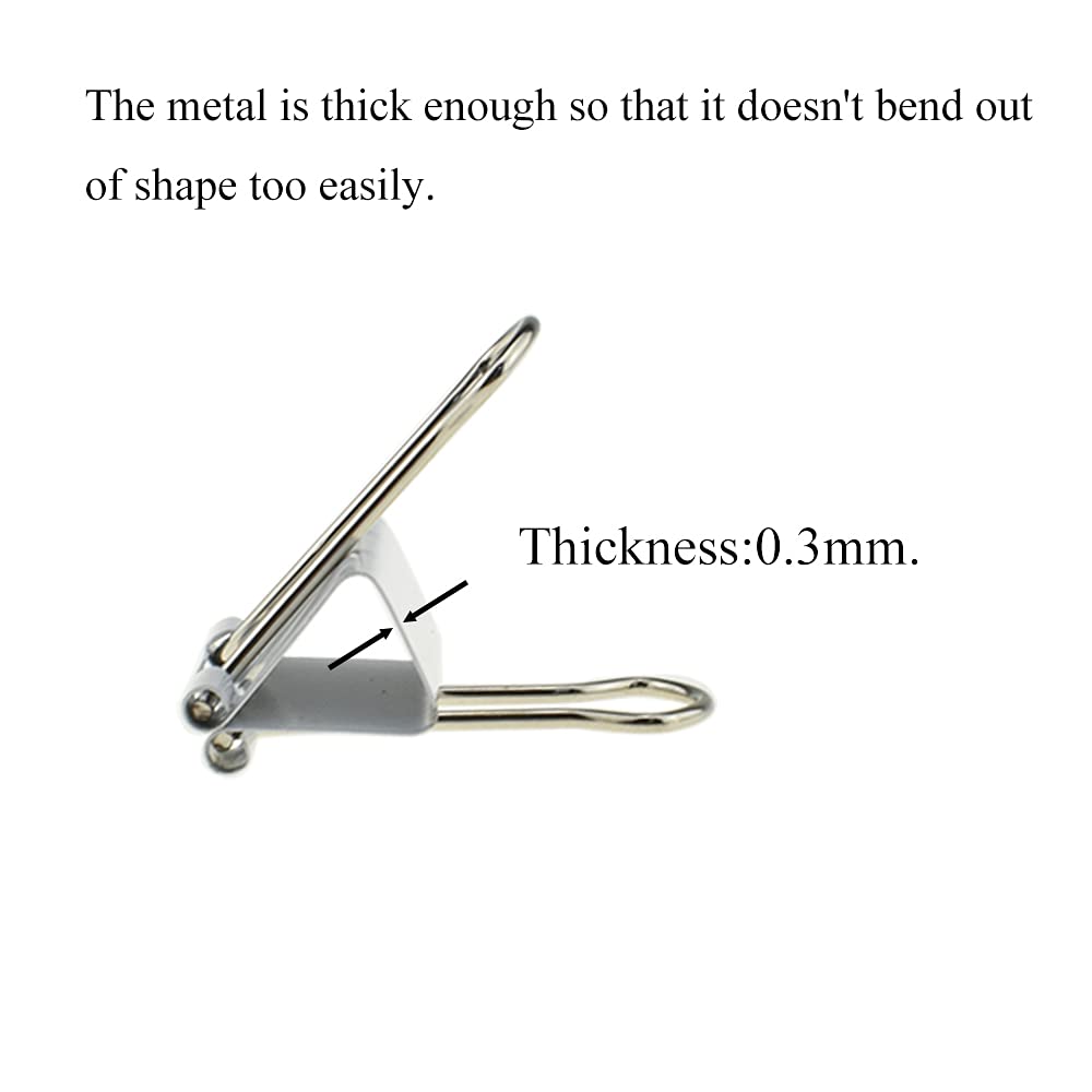 HAHIYO Binder Clips Paper Clamps Spring Steel Sturdy 0.98 inches Width 0.31 Inch Capacity No Sharp