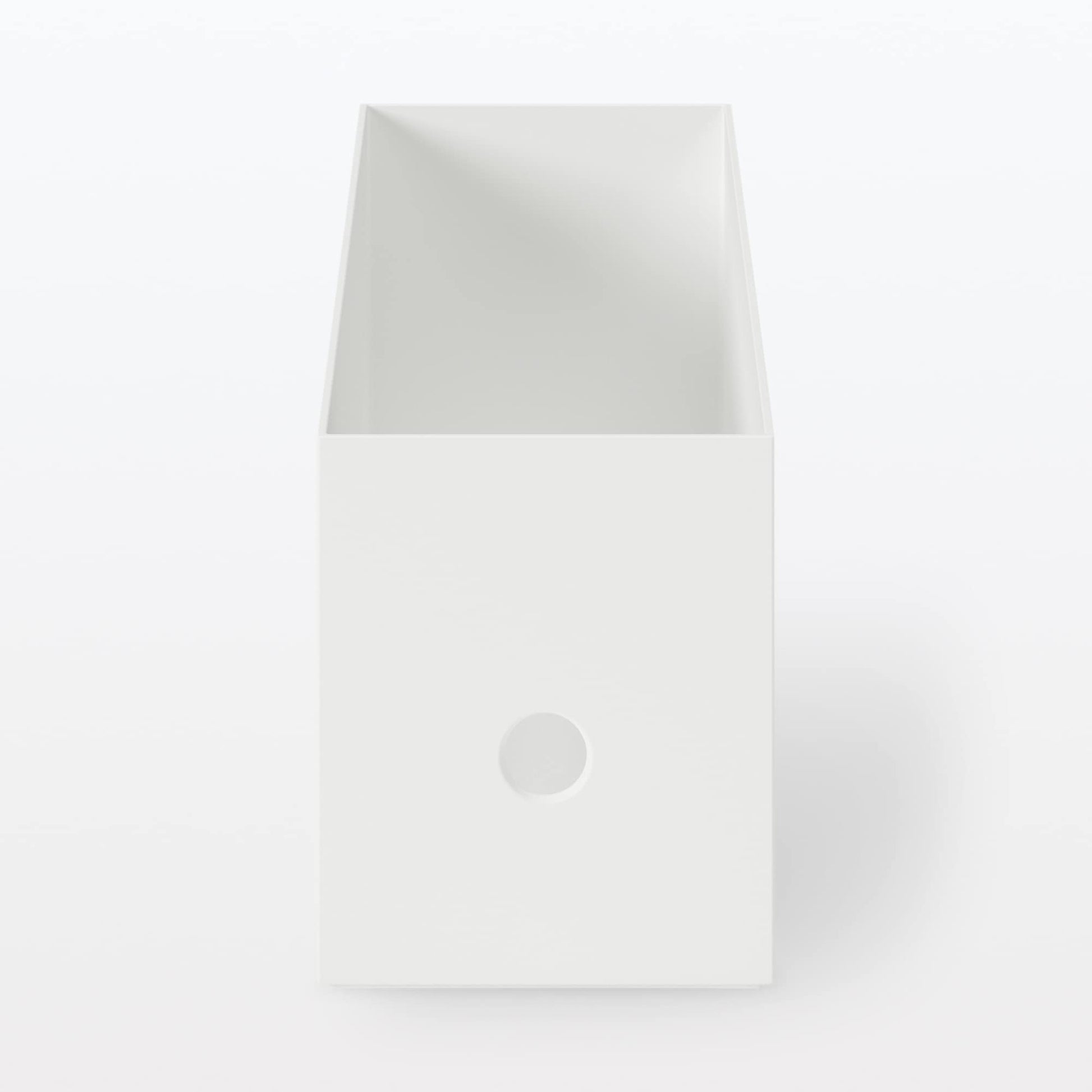 無印良品 MUJI 83904388 Recycled Polypropylene File Box, Standard Type, 1/2, White Gray, Approx. Width