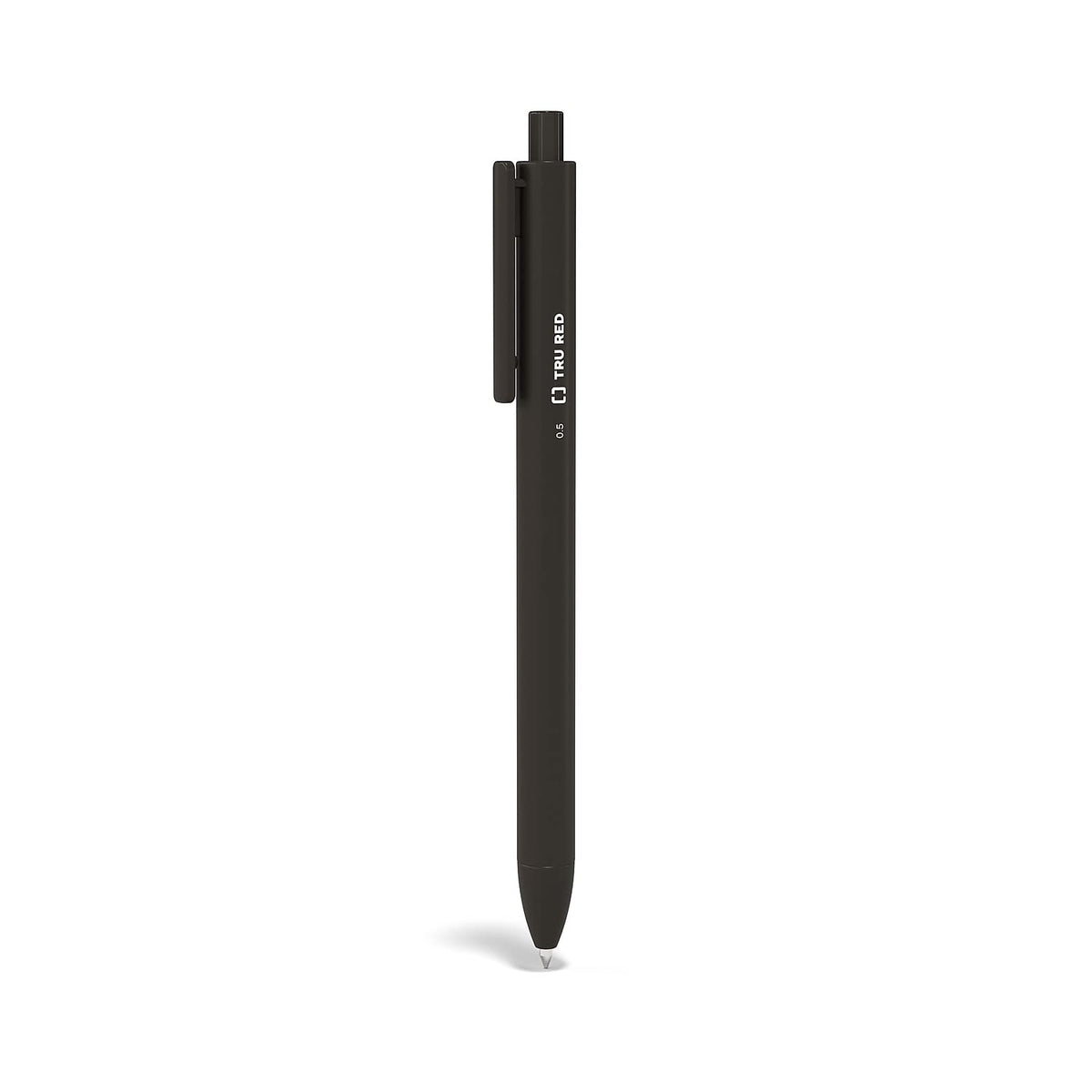 TRU RED Retractable Gel Pens, Fine 0.5mm, Black Ink, 15-Pack