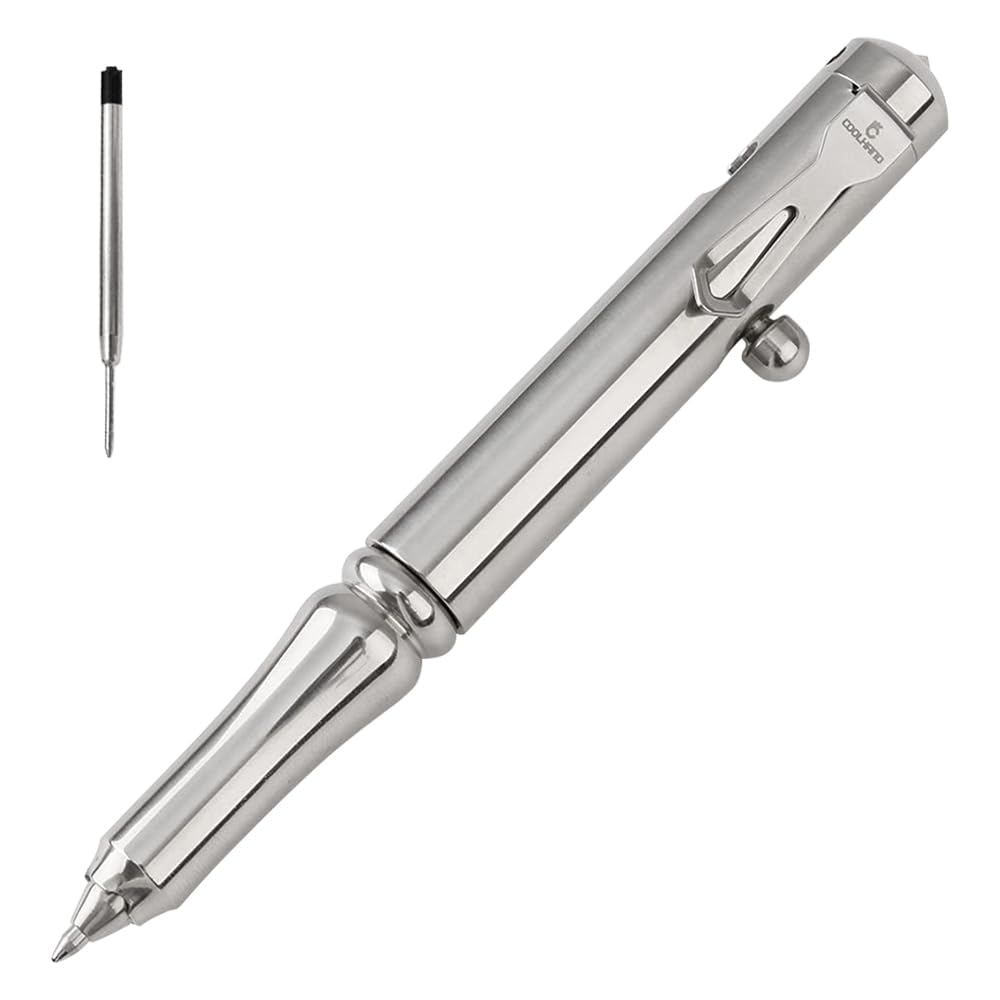 Cool Hand 5.1'' Bolt Action Pen with Clip and Glass Breaker