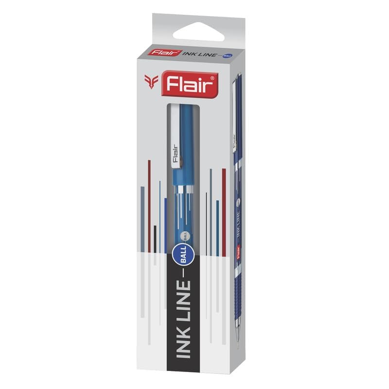 FLAIR Inkline Ball Pen Box Pack | Lightweight & Attractive Body Colors | Comfortable Handling