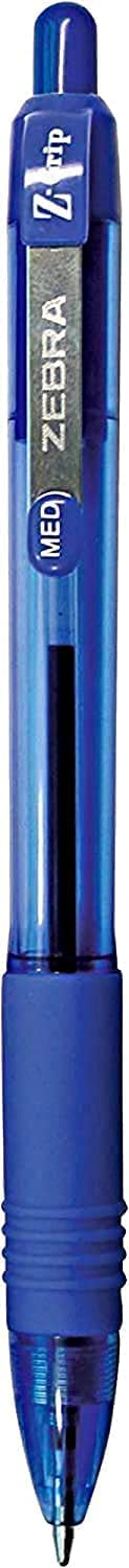 Zebra Pen Z-Grip Retractable Ballpoint Pen, Medium Point 1.0mm, 12 Black & 12 Blue Ink Pens, Bulk