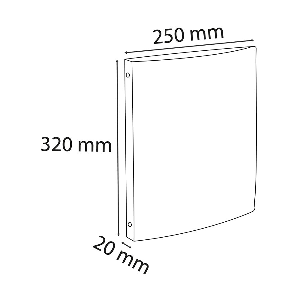 Exacompta - ref. 51183SE - Set of 5 Flexible OPAK Binders - 4 Round Rings, Diameter 15 mm - Spine