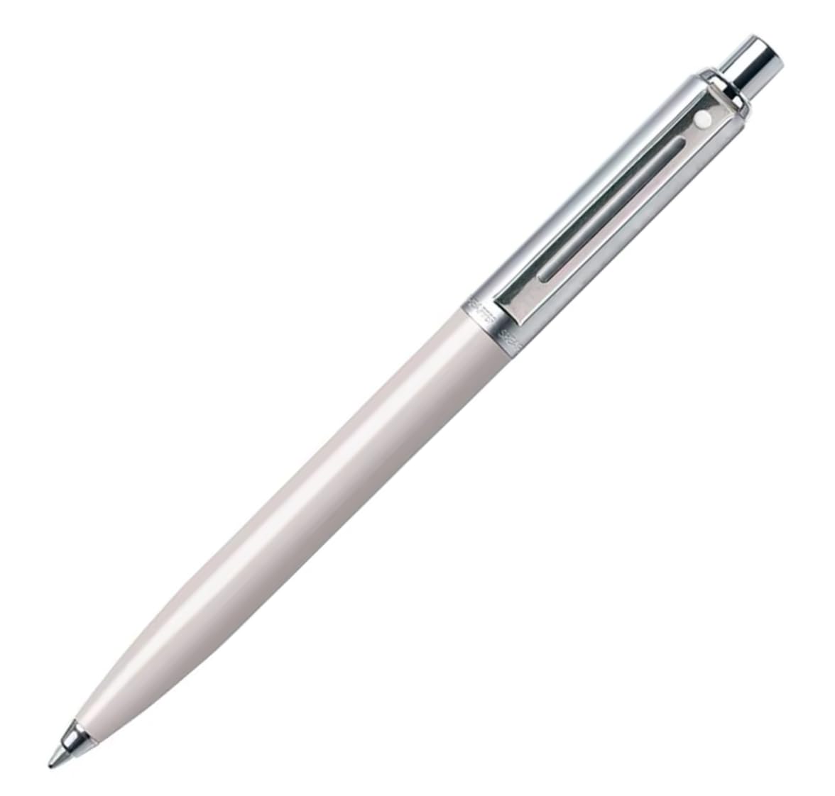 Sheaffer Sentinel White Ballpoint Pen with Chrome Trim