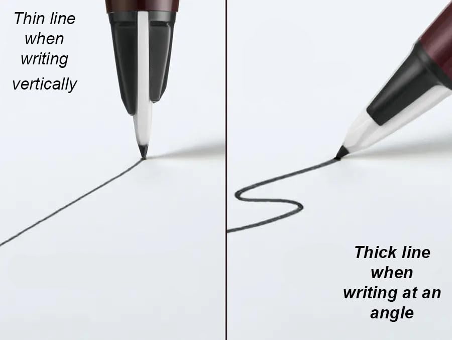Pentel JM20MB-A Fountain Pen, Black & Gold Marbled Barrel, Black ink (Pack of 12)